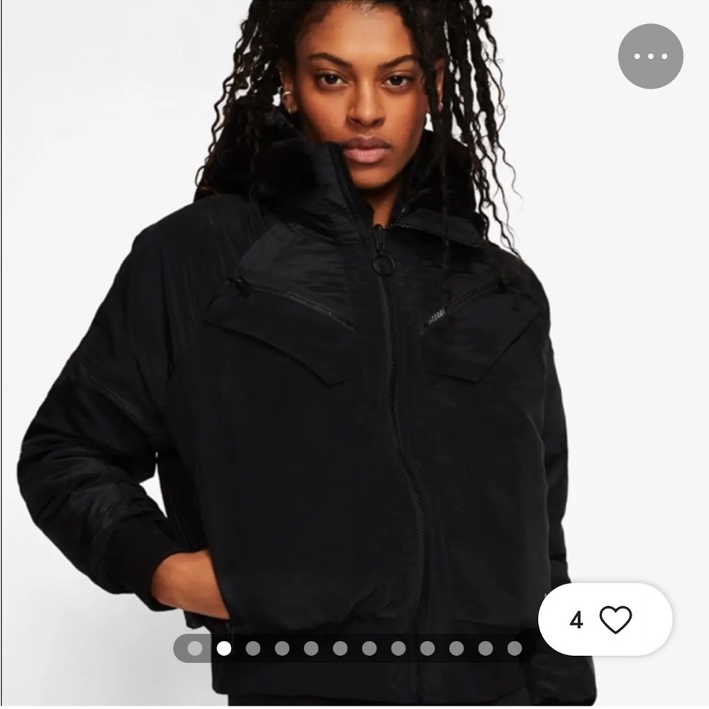 EUC Jordan Reversible Bomber Jacket with Faux Fur lining and hood